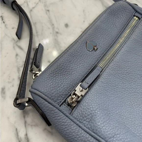 ❤️SOLD❤️ Kate Spade Light Blue Leather Crossbody Purse - Picture 2 of 6